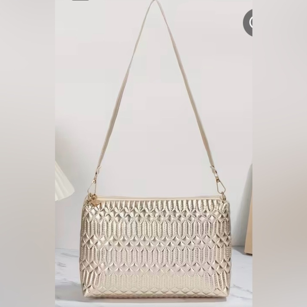 New Trendy Gold Women's Shoulder Bag